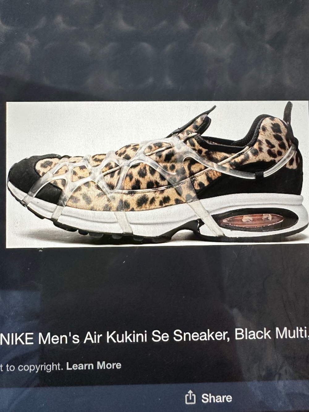 Nike Air Kukini SE Leopard slip-ons. NWOT. - Picture 3 of 9